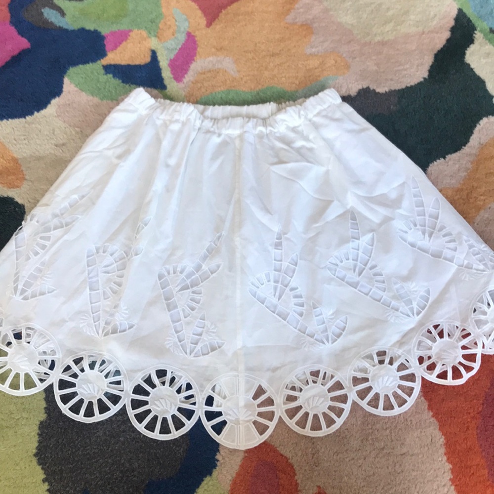 Laser Cut Lace MIDI Skirt